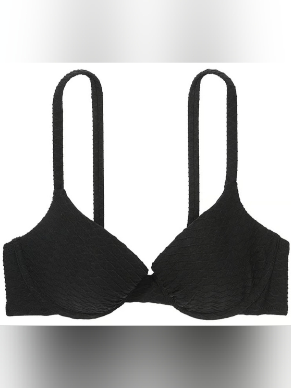 36DD 36D3 VS Swim Icon PushUp Bikini Top Black Fishnet